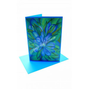 Blaue Blüte - Doppelkarte