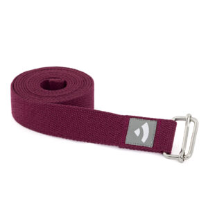Yogagurt ASANA BELT, mit Schiebeschnalle - aubergine