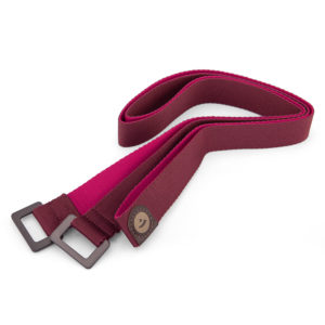 Zweifarbiger Yogamatten-Tragegurt aubergine/berry Für jede Mattengröße geeignet