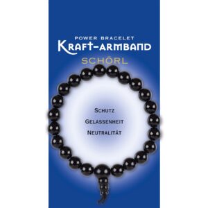 Kraftarmband Schörl, Power Bracelet für Schutz, Gelassenheit & Neutralität