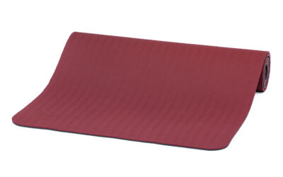 Yogamatte TPE Lotus Pro dunkelrot/anthrazit