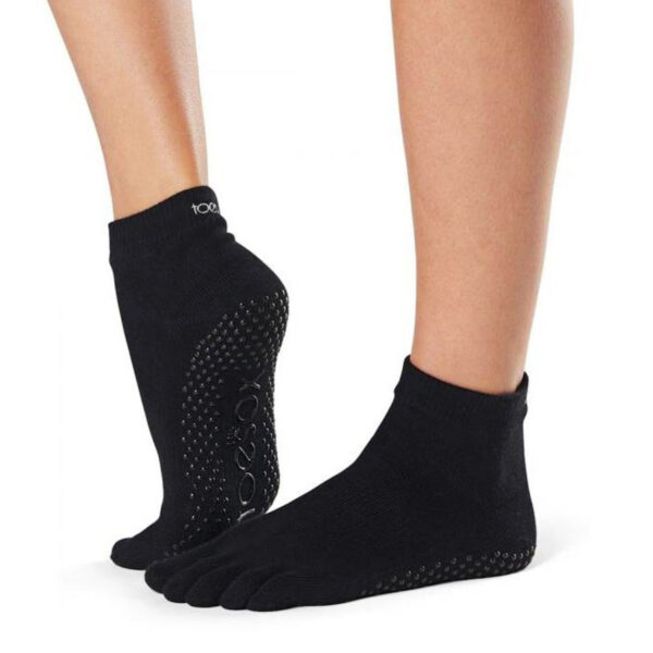 ToeSox Full-Toe Ankle Black