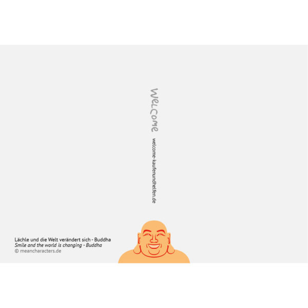 Postkarte - Lächle un die Welt verändert sich - Buddha