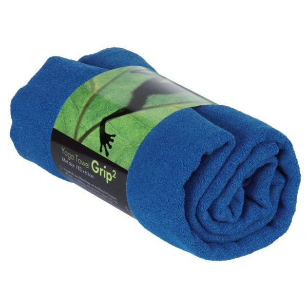 Yogatuch GRIP ² Yoga Towel mit Antirutschnoppen blau Mit Antirutschnoppen
