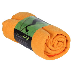 Yogatuch GRIP ² Yoga Towel mit Antirutschnoppen safran orange Mit Antirutschnoppen
