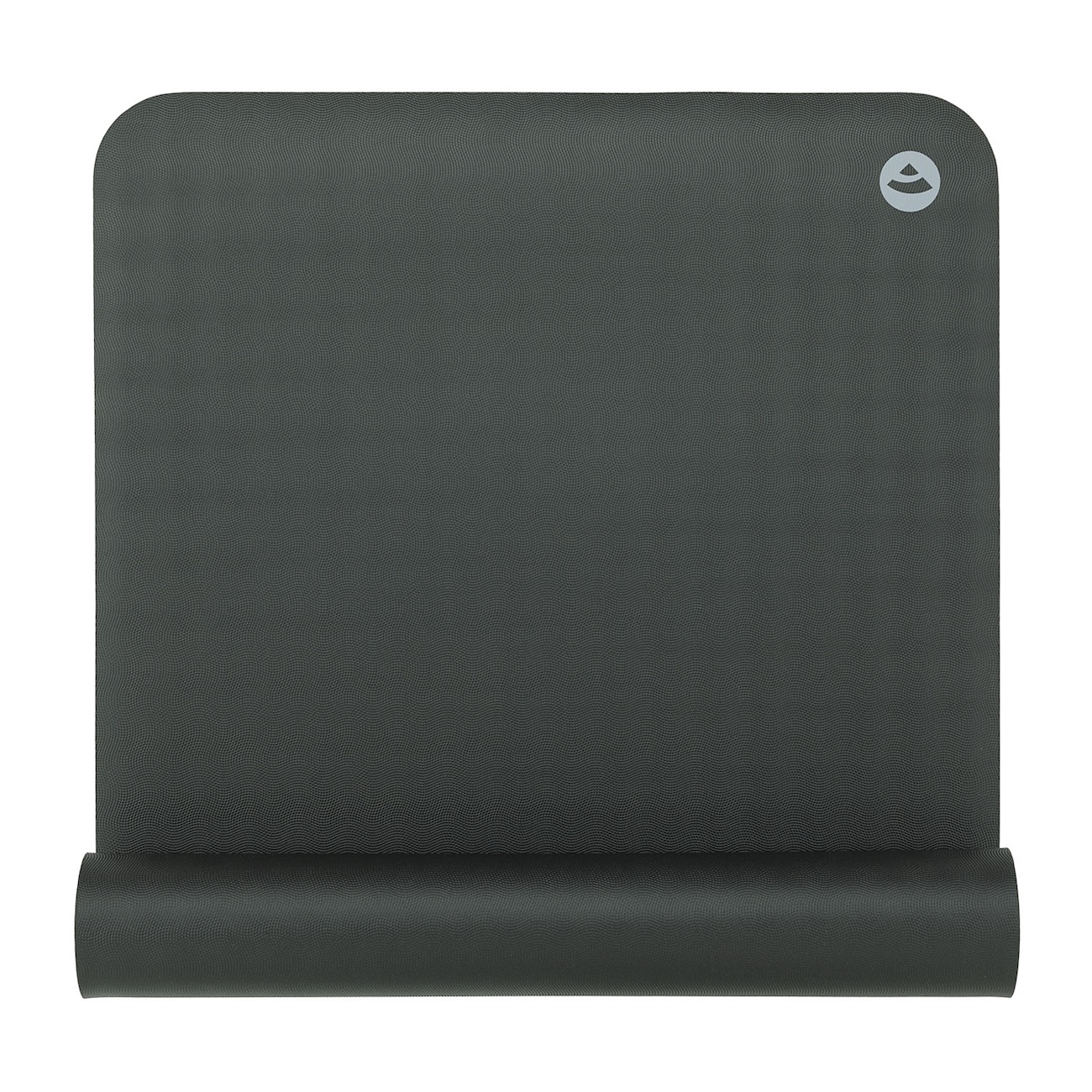 Yogamatte EcoPro 4 mm aus Naturkautschuk in Schiefergrau, teilweise eingerollt